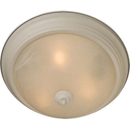 Maxim Lighting Essentials 3-Light 15.5" Wide Textured White Flush Mount Light 5842MRTW